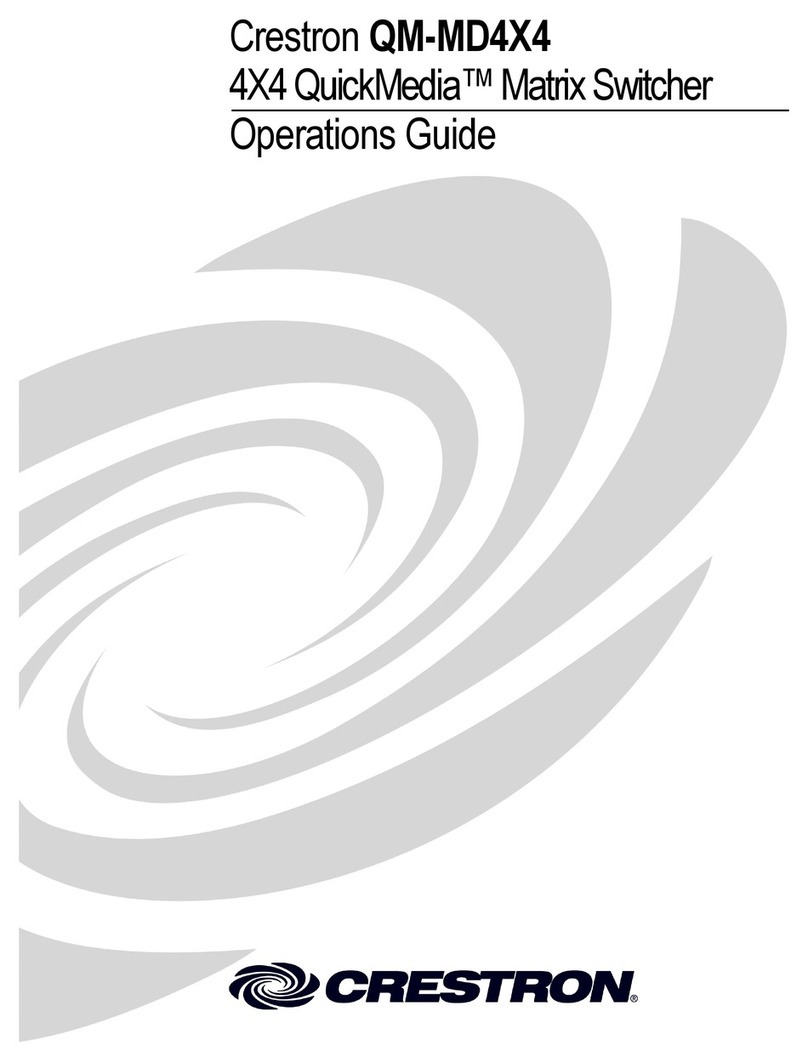 Crestron QuickMedia QM-MD4X4 User manual