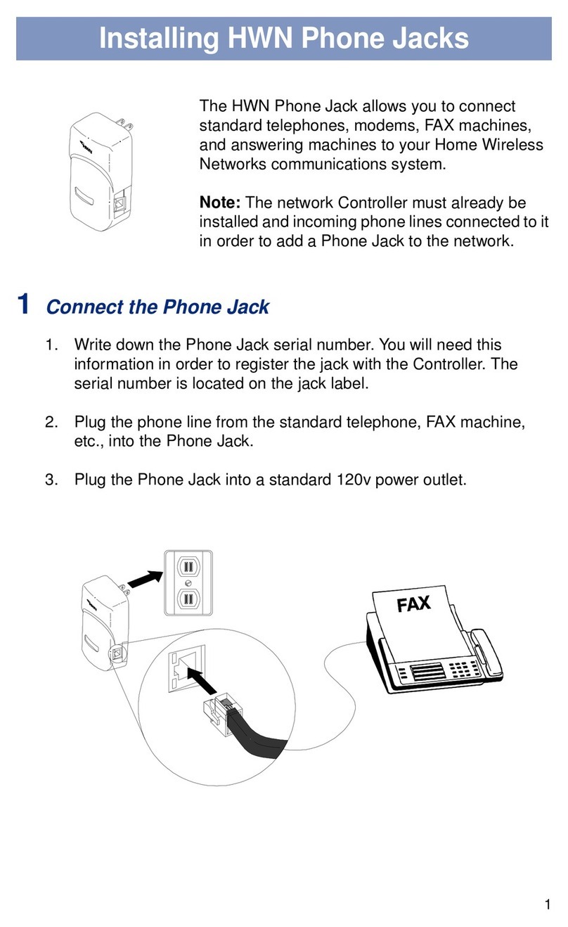 Home Wireless Networks HWN Phone Jacks user guide