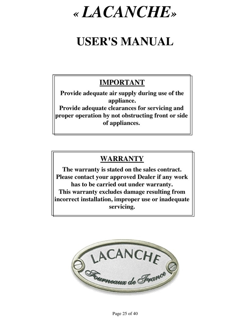 Lacanche GAS SURFACE BURNERS user manual