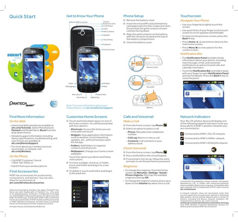 Pantech Burst User manual Pantech Burst User manual