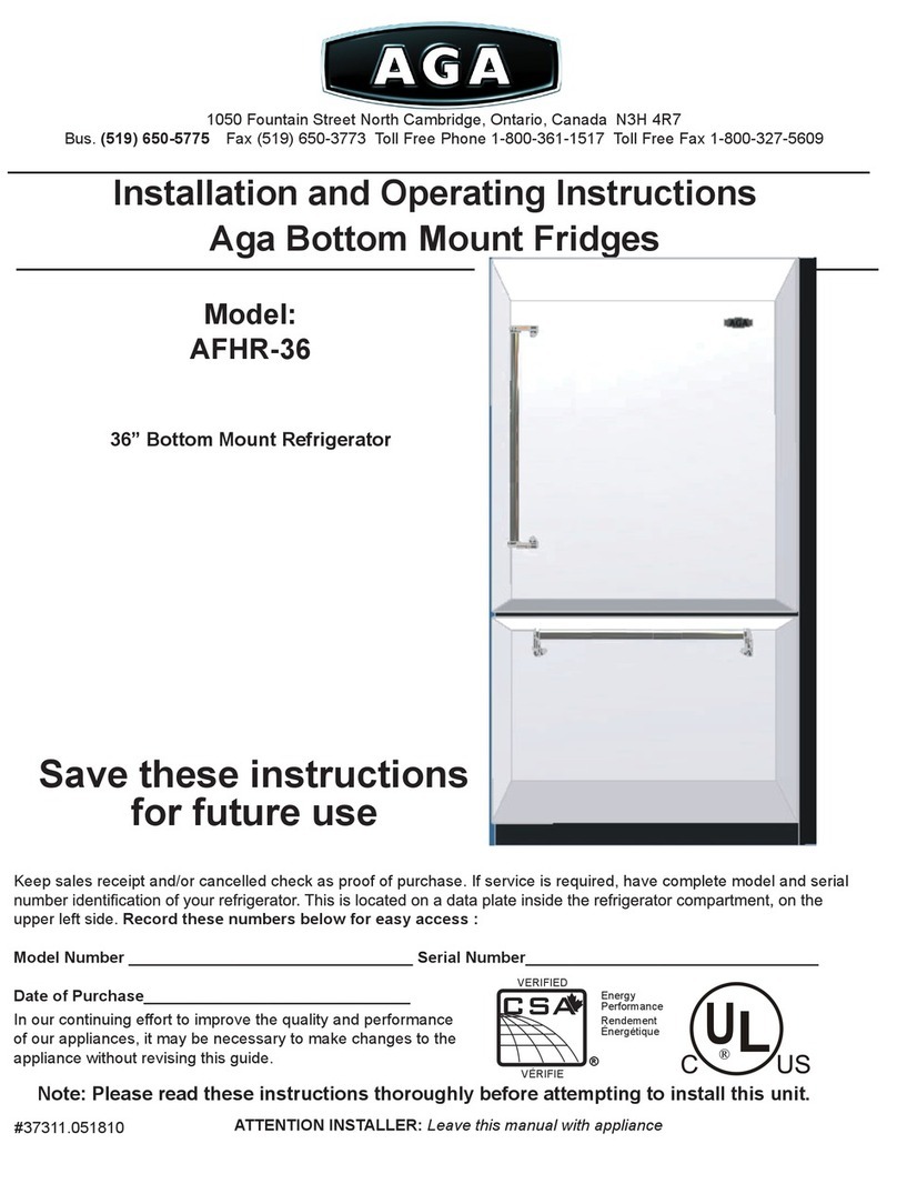 AGA Legasy AFHR-36 User manual
