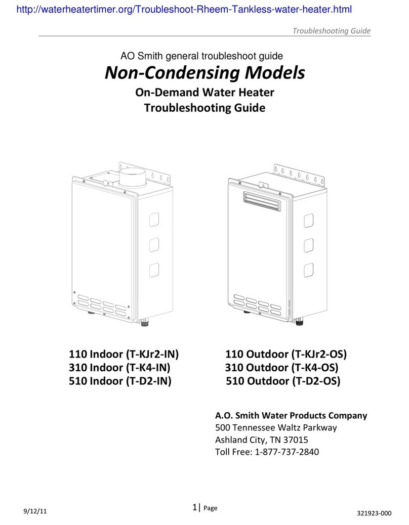 A.O. Smith 110 User manual