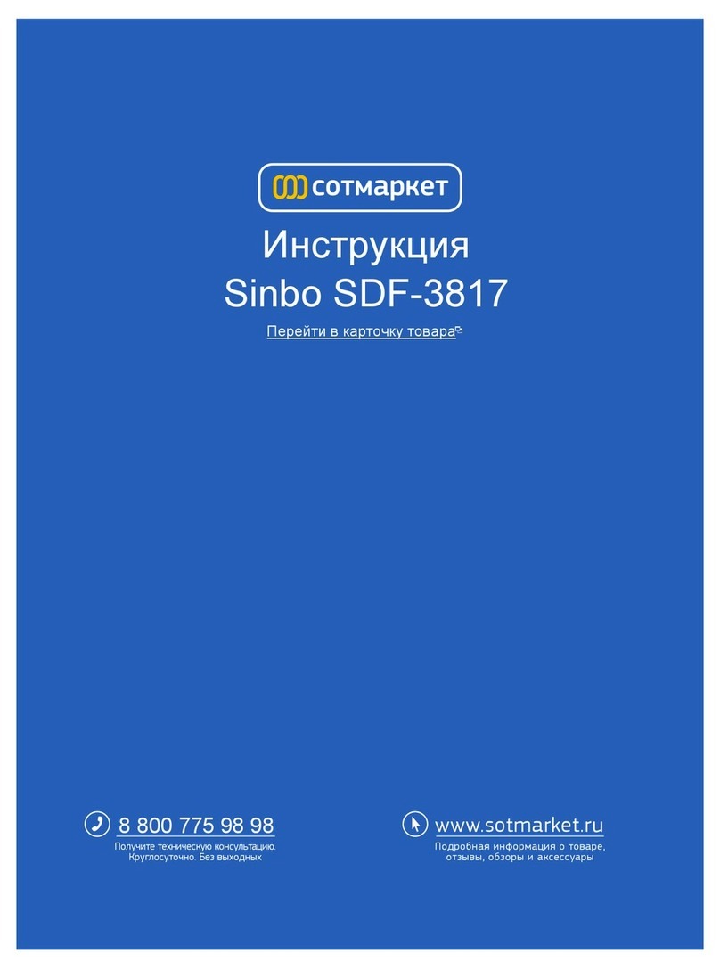 Sinbo SDF-3817 instruction manual