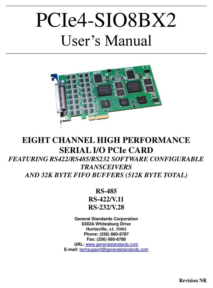 General Standards Corporation PCIe4-SIO8BX2 User manual
