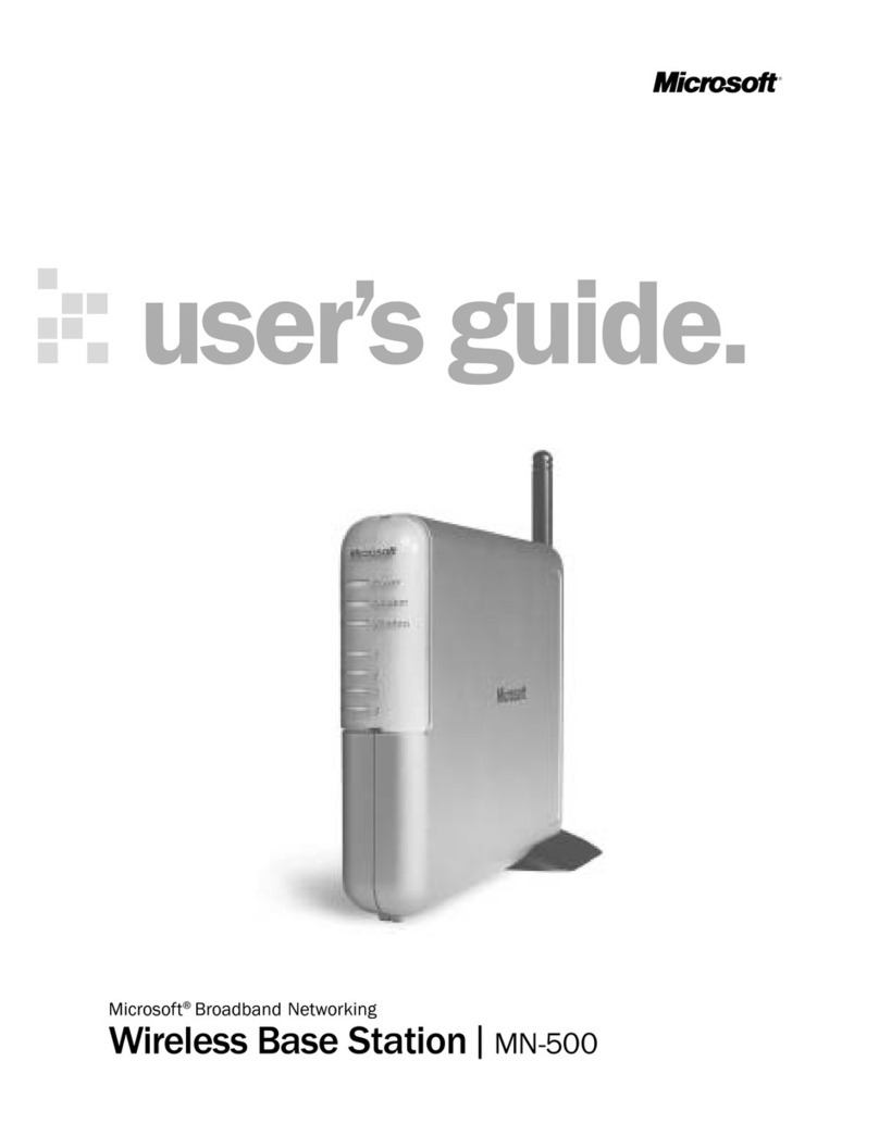 Microsoft MN 500 - Broadband Networking Wireless Base Station... user guide