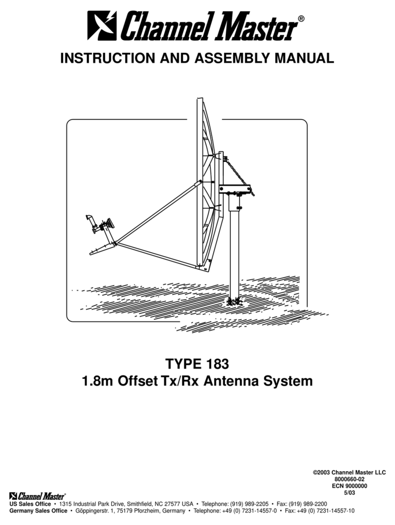 Channel Master 1.8m Offset Tx/Rx Antenna System Instruction and assembly manual