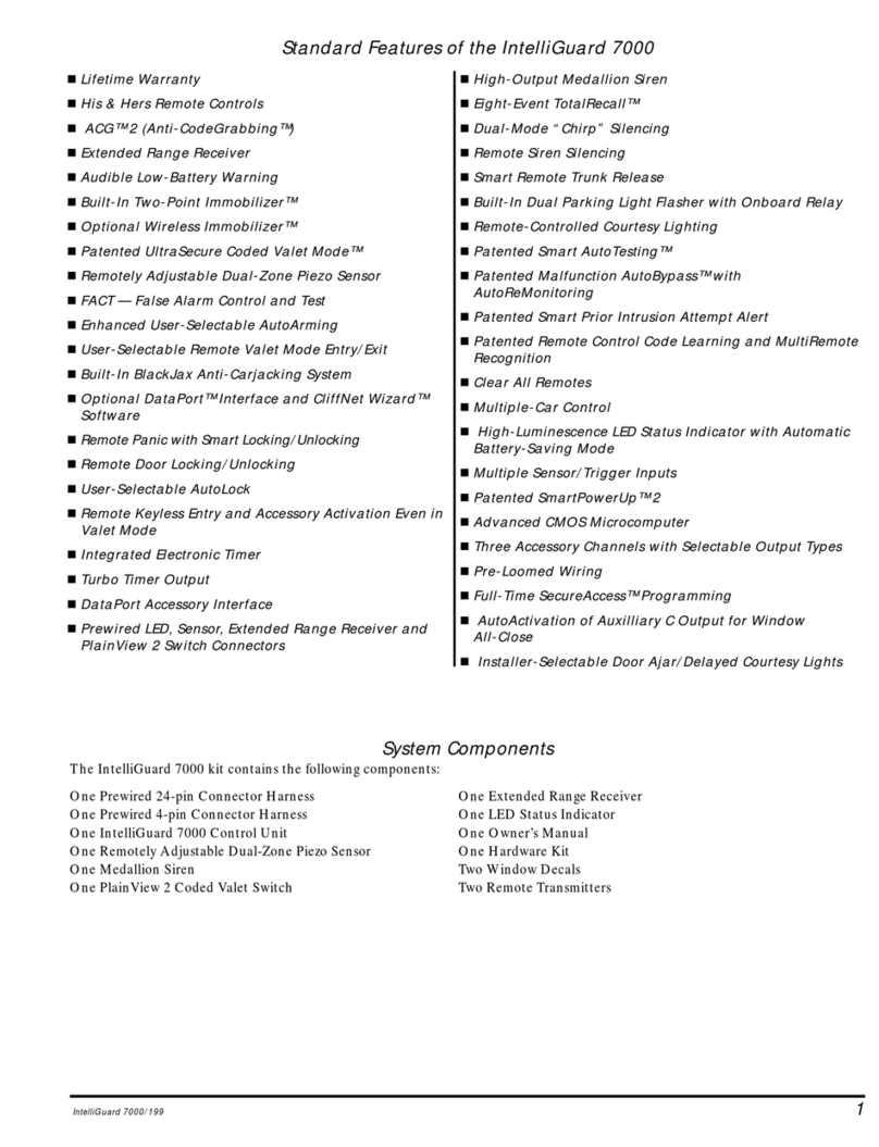 Directed Electronics IntelliGuard 7000 installation manual