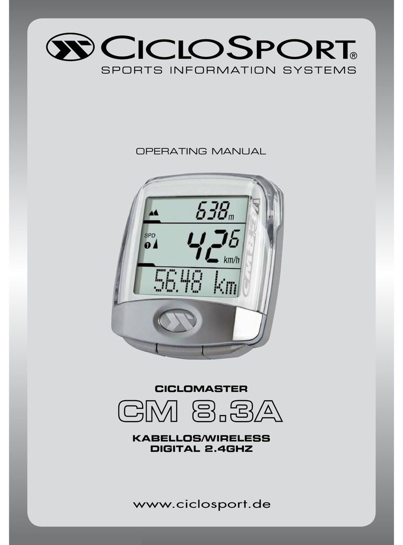 CICLOSPORT Ciclomaster CM 8.3A operating manual