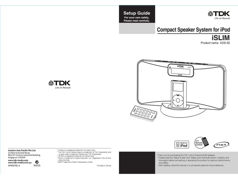 TDK iSLIM ADS-02 Setup guide