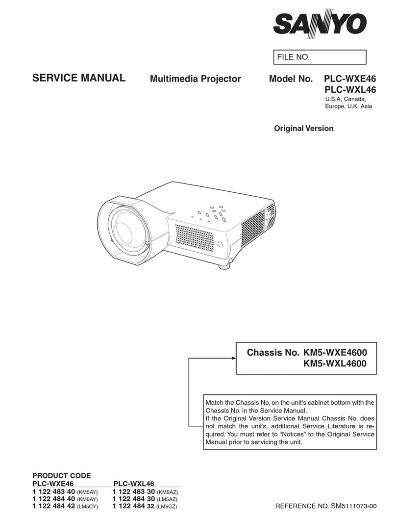 Sanyo PLC-WXE46 User manual