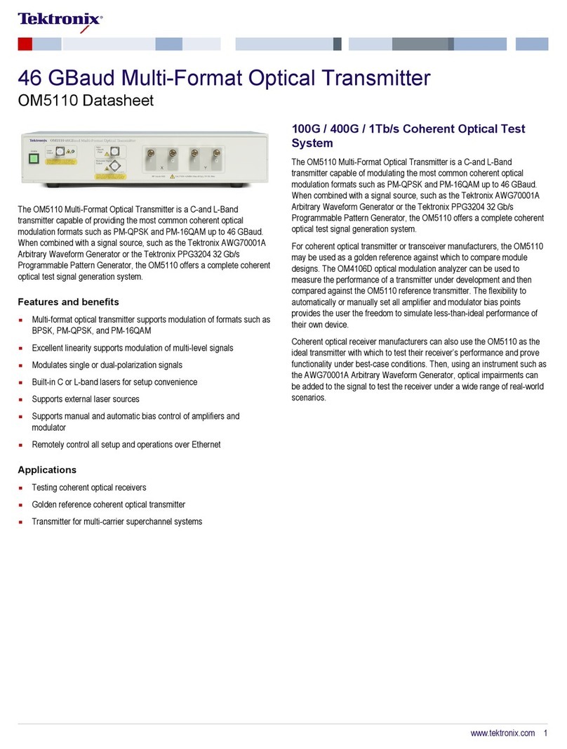 Tektronix OM5110 datasheet
