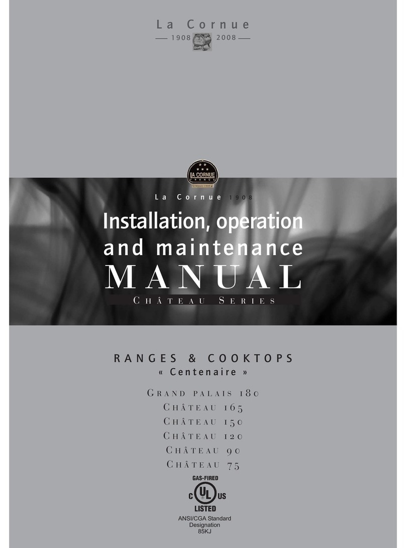 La Cornue G RAND PALAIS 180 Installation, operation and maintenance manual