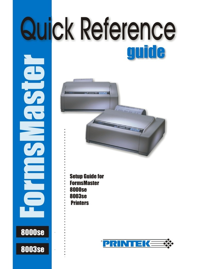 Printek FormsMaster 8000se Series User manual