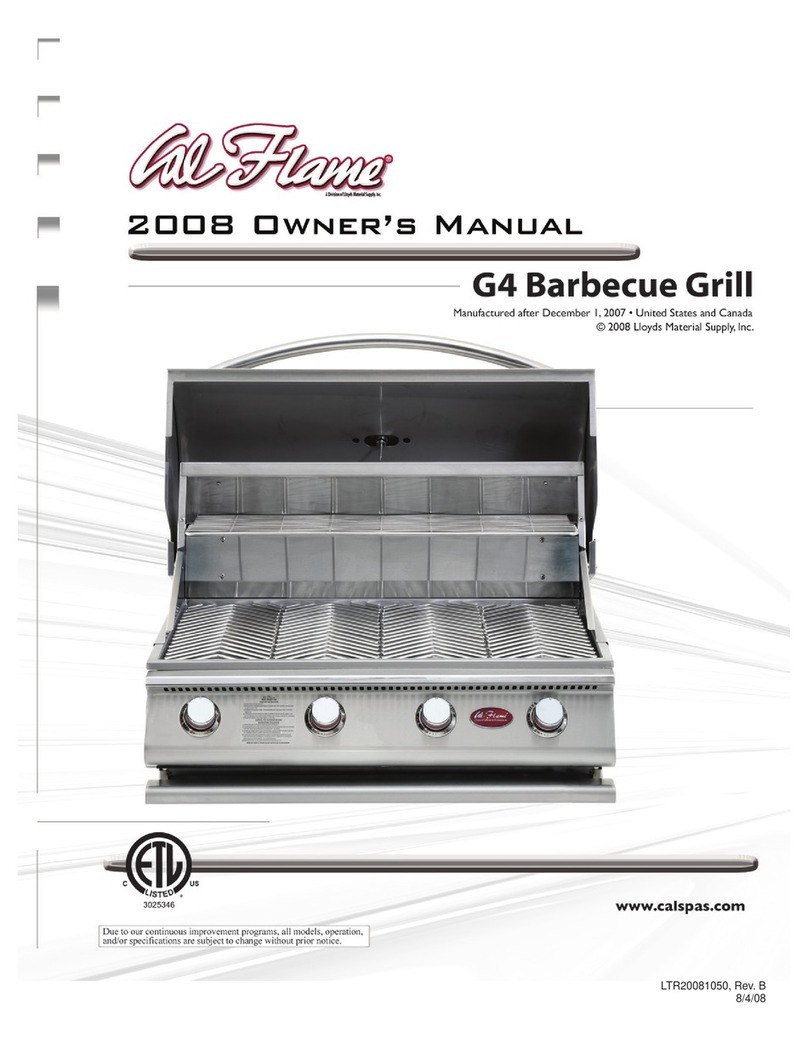 Calflame 2008 G4 owner's manual