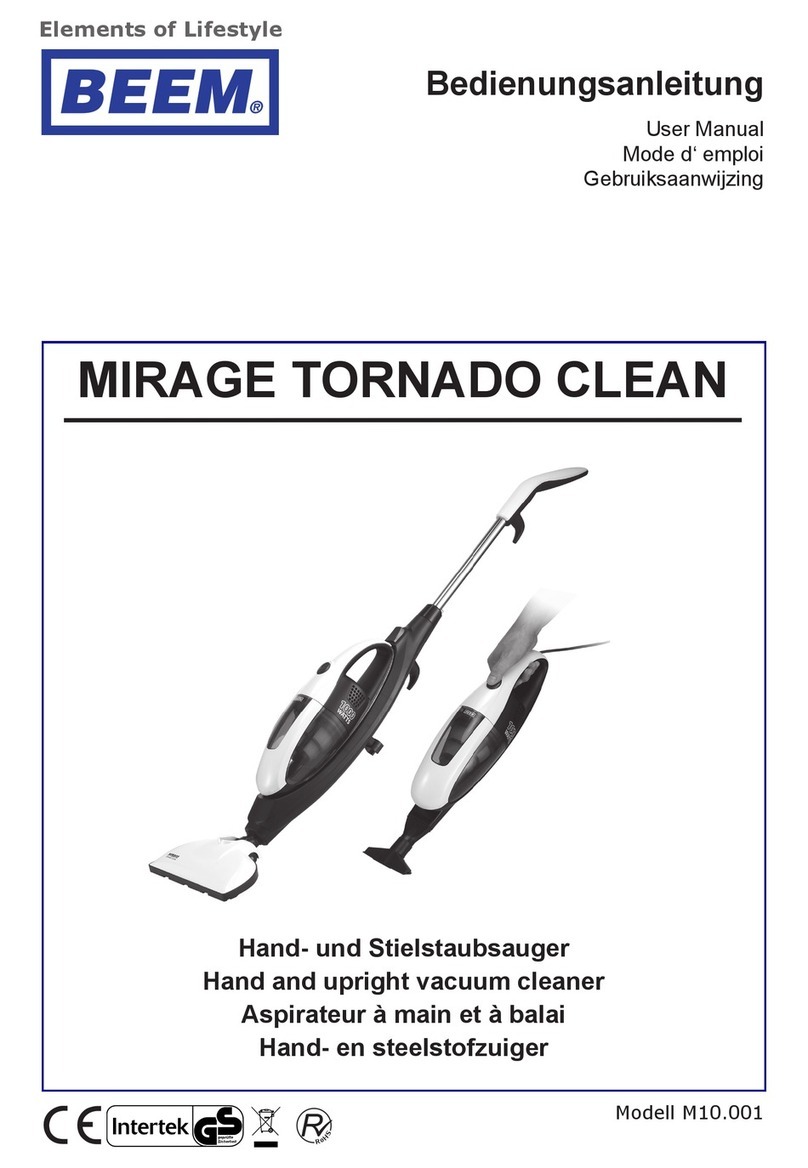 Beem MIRAGE TORNADO CLEAN user manual
