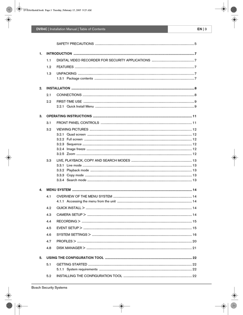 Bosch DVR4C Series User manual Bosch DVR4C Series User manual