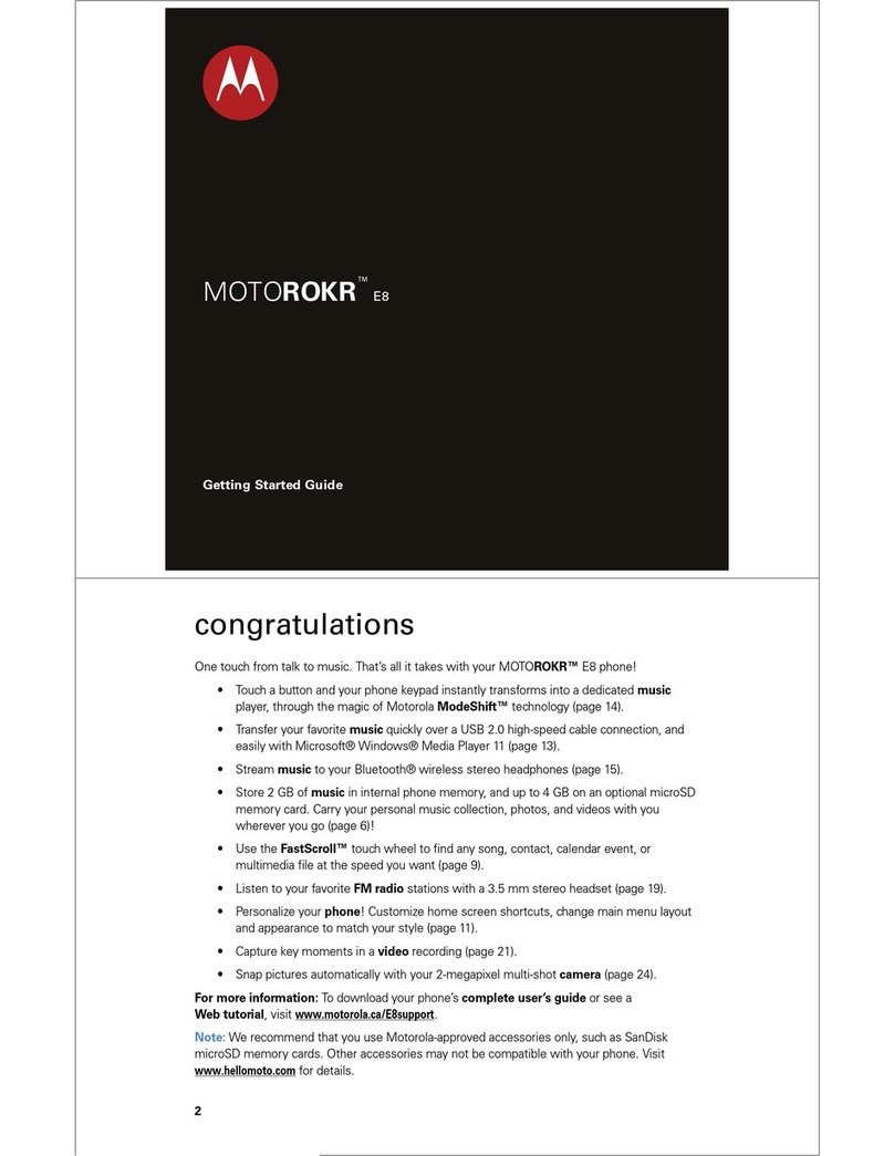 Motorola MOTOROKR E8 User manual