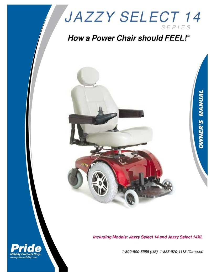 Pride Mobility Jazzy Select 14 Series User manual