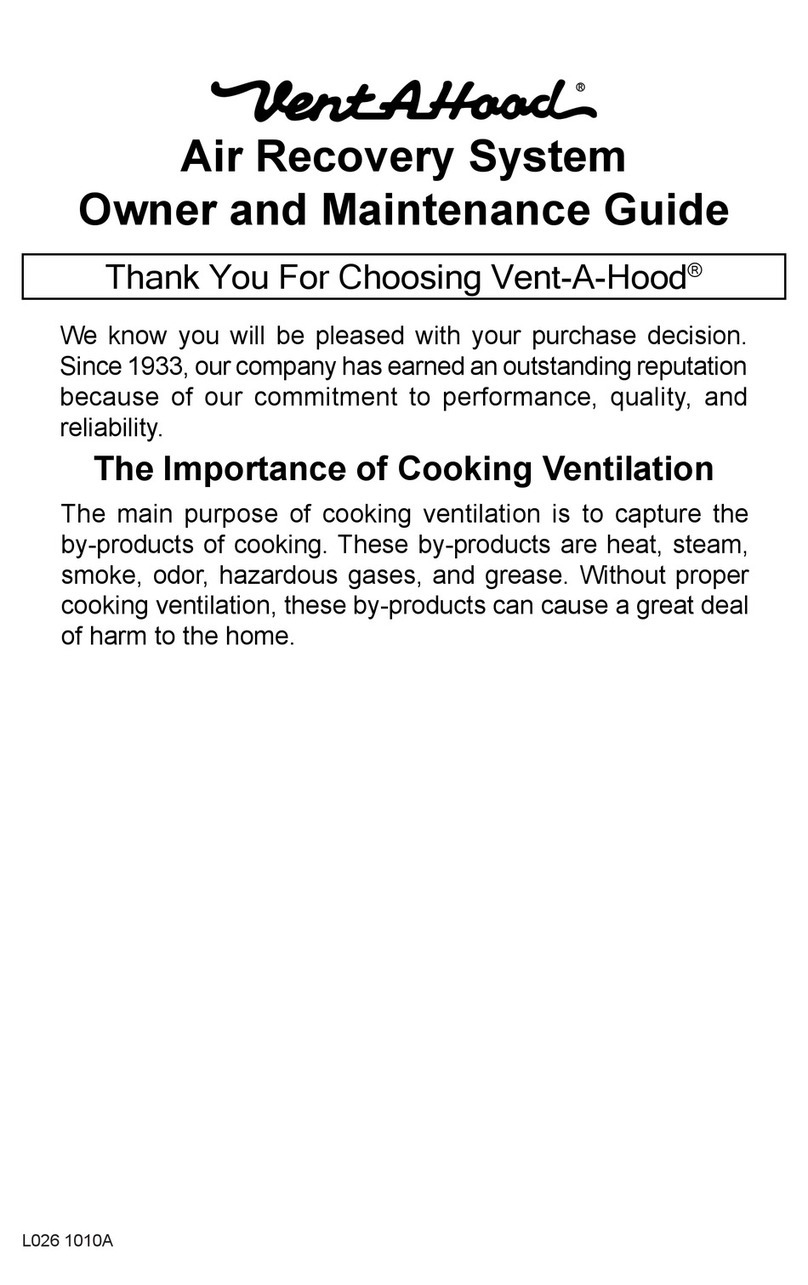 VentAHood ARS OMG Owner and maintenance guide