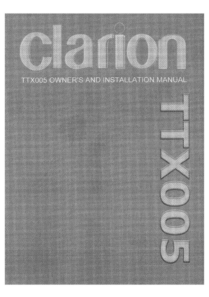 Clarion TTX005 owner's manual