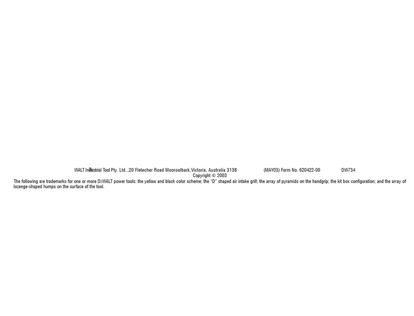 DeWalt DW734-XE instruction manual