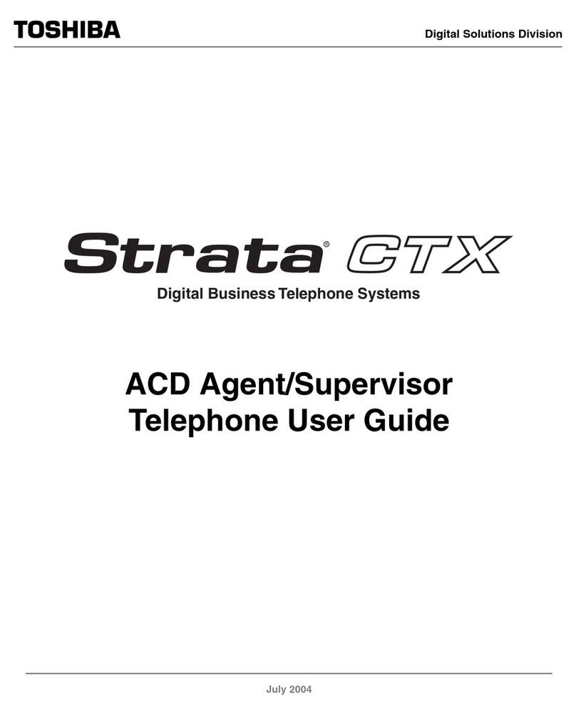 Toshiba Strata CTX User manual