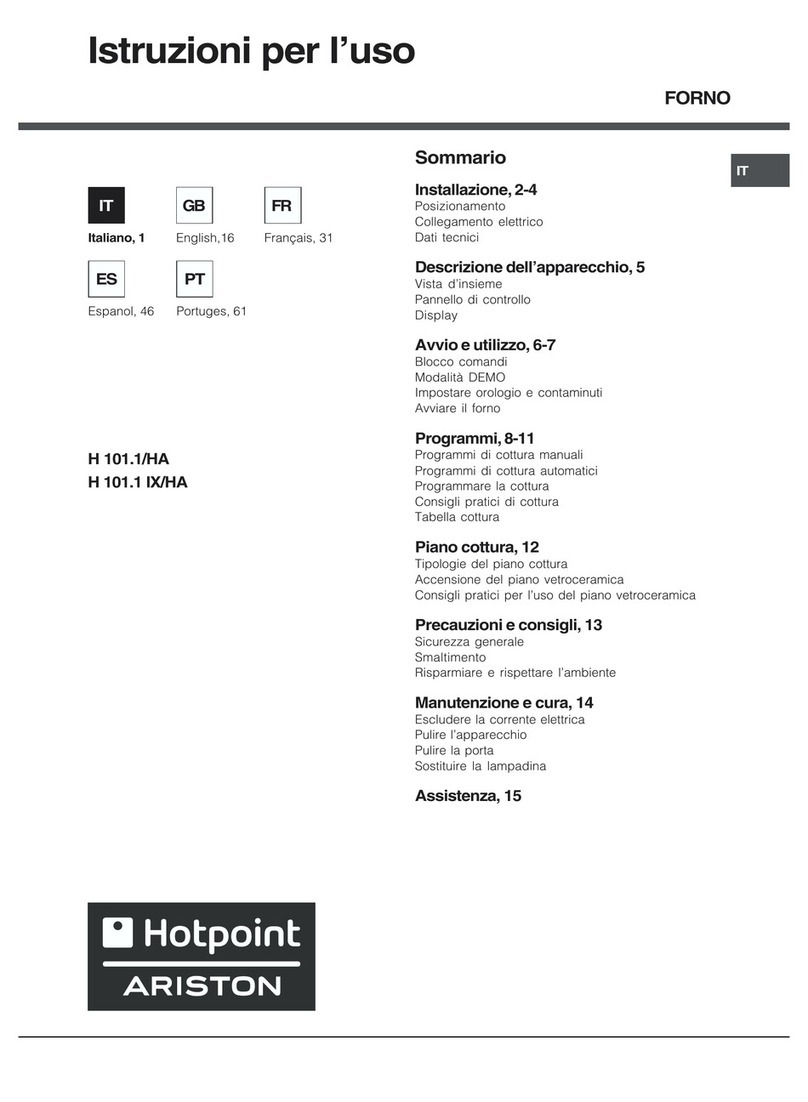 Hotpoint Ariston H 101.1 IX/HA User manual