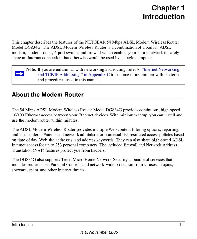 NETGEAR DG834G Reference manual