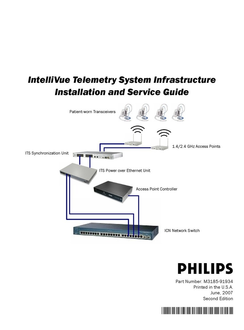 Philips IntelliVue Telemetry System Infrastructure Installation and service guide Philips IntelliVue Telemetry System Infrastructure Installation and service guide