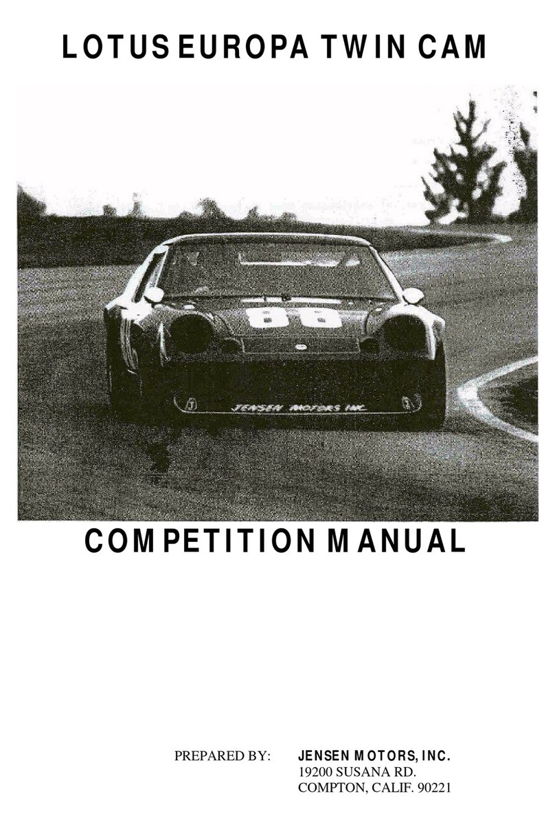 Lotus Europa Twin Cam owner's manual