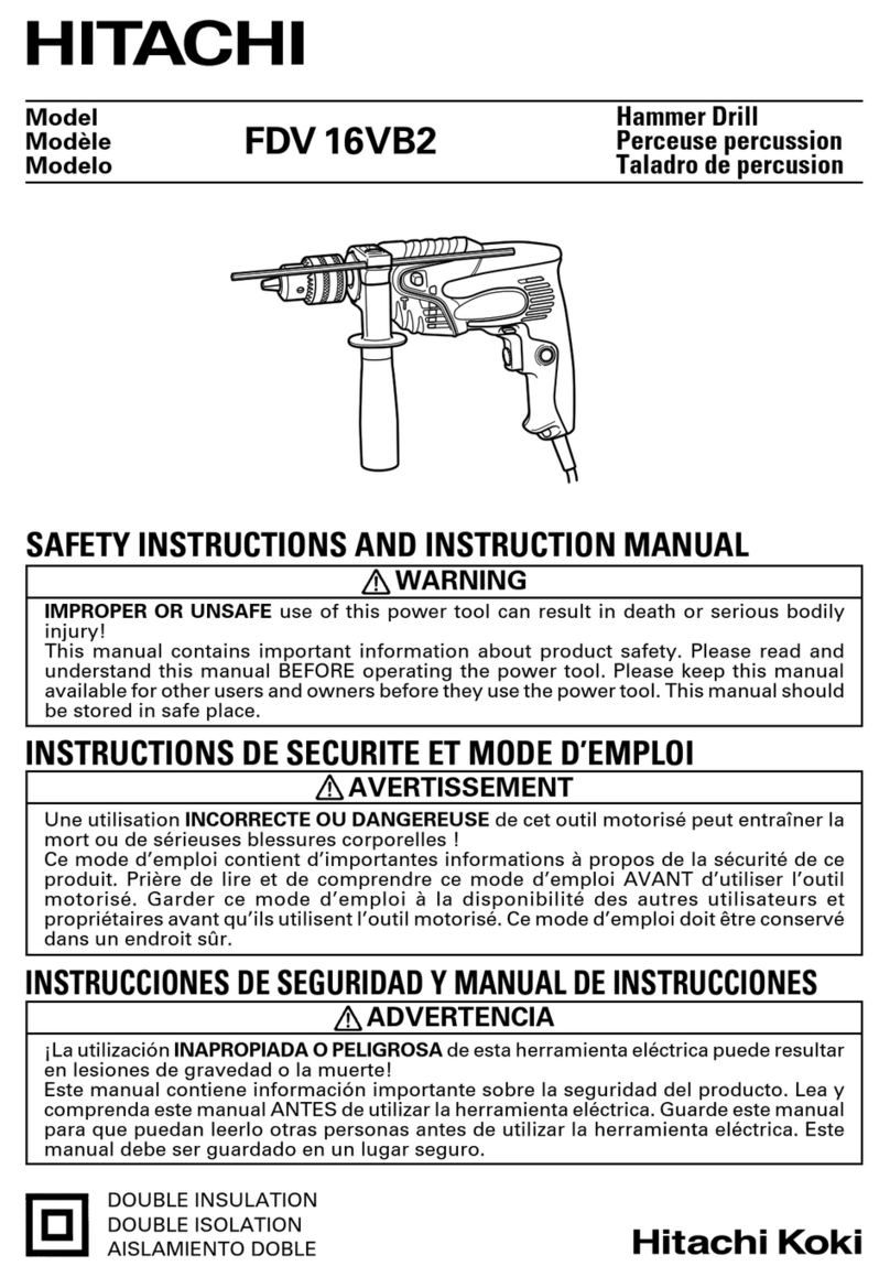 Hitachi FDV 16VB2 Safety & instruction manual