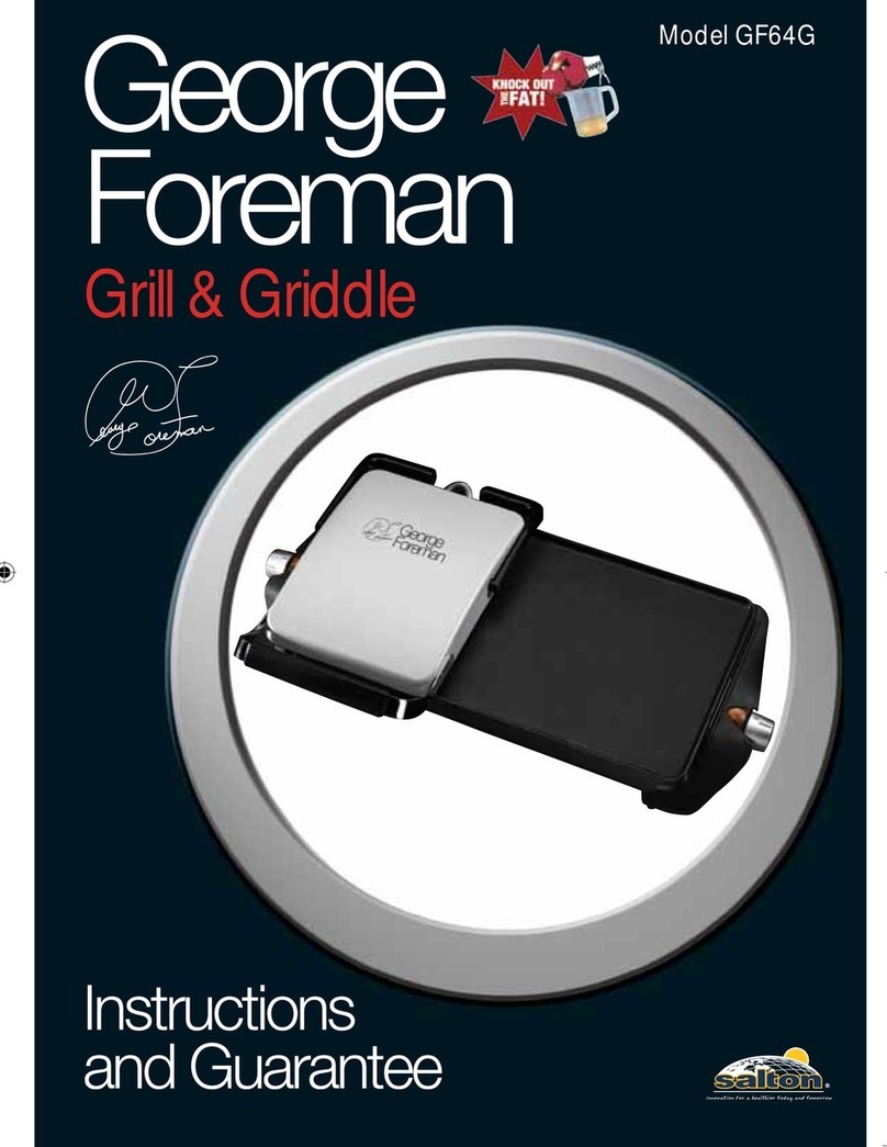 George Foreman GF64G Series Instructions and guarantee