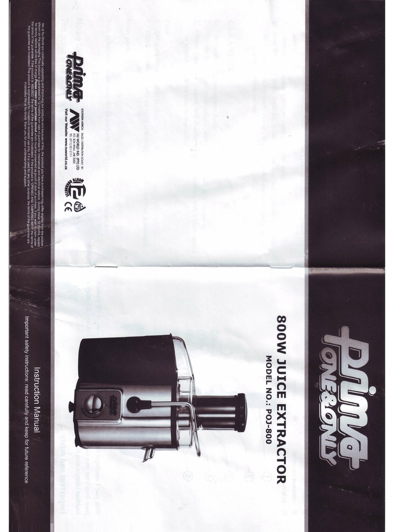 Prima One&Only POJ-800 User manual