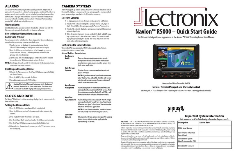 Lectronix Navion R5000 User manual
