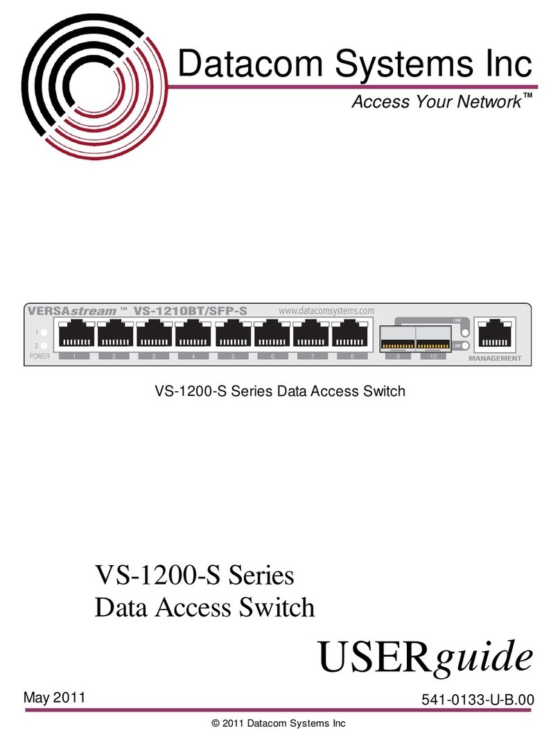 Datacom Systems VS-1200-S Series user guide