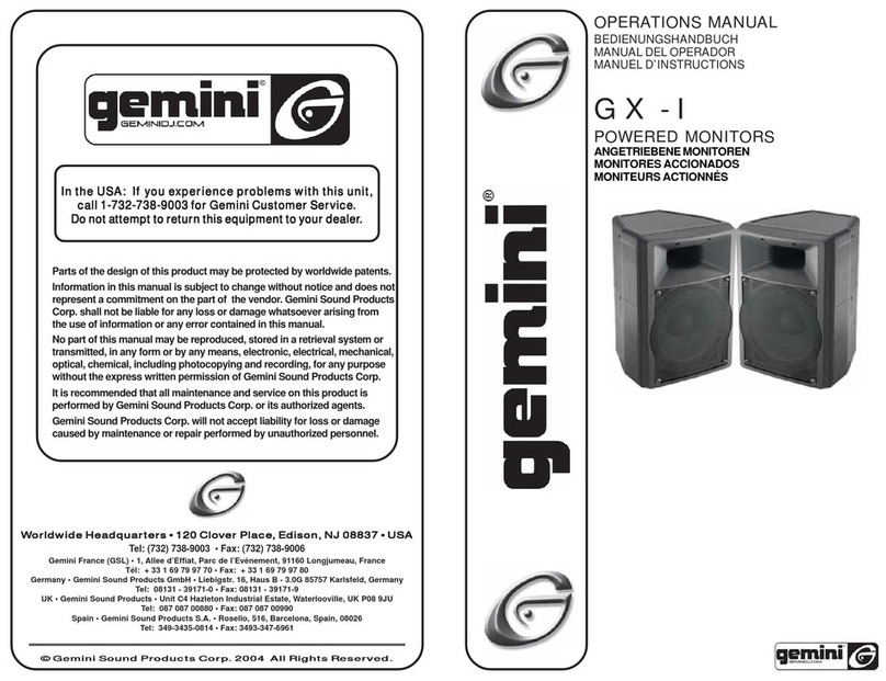 Gemini GX-I User manual