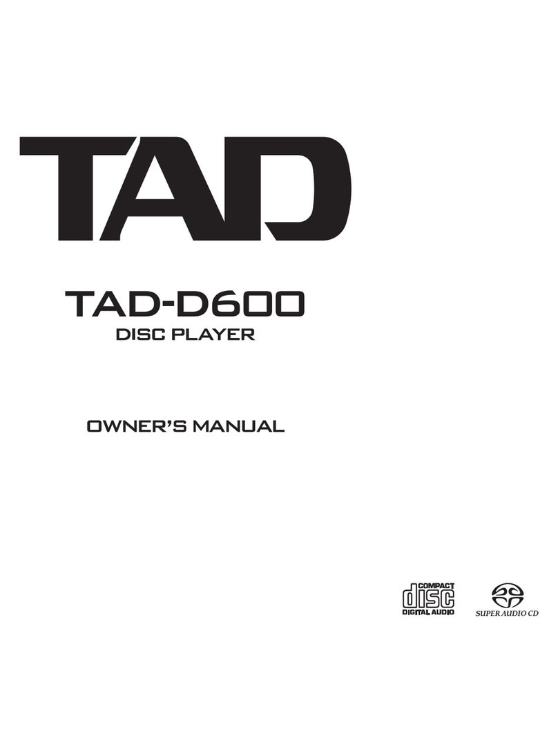TAD D600 owner's manual