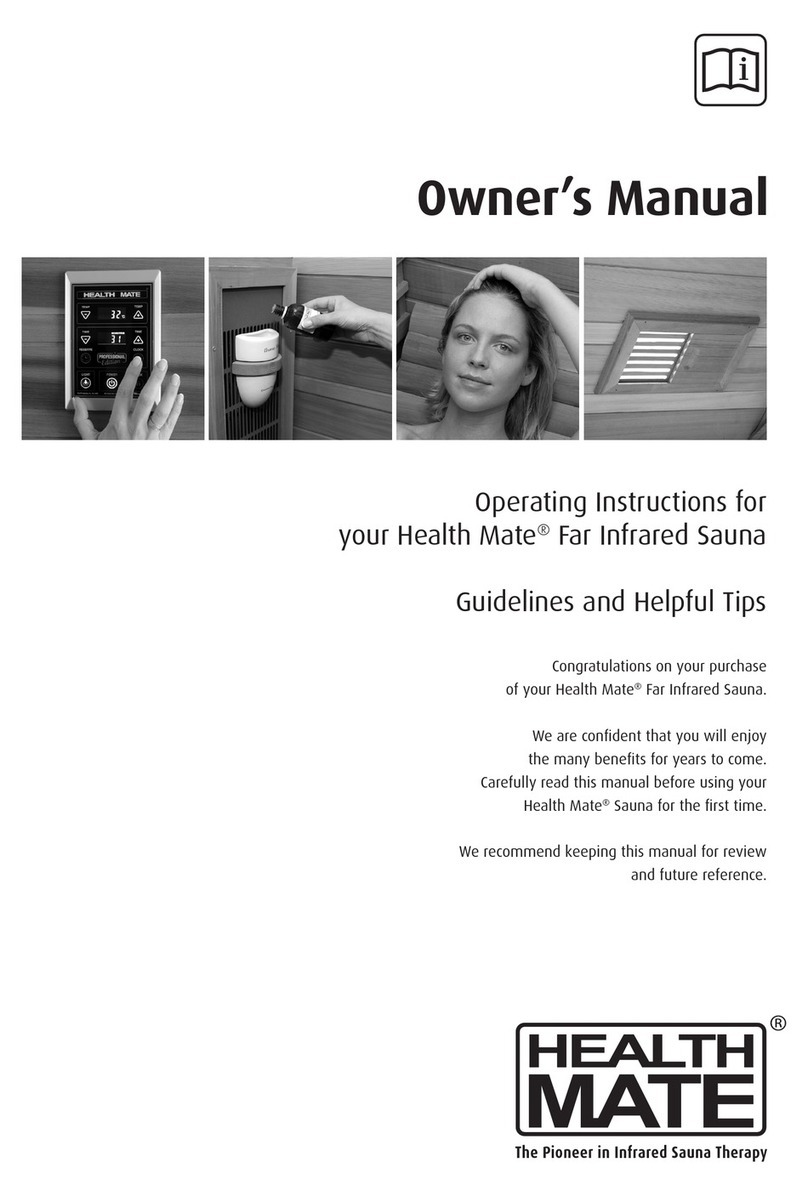 Health Mate Far Infrared Sauna owner's manual Health Mate Far Infrared Sauna owner's manual
