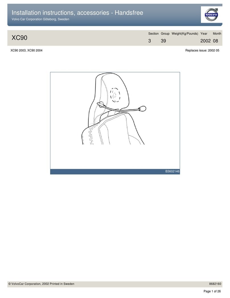 Volvo 2003 XC90 installation instructions