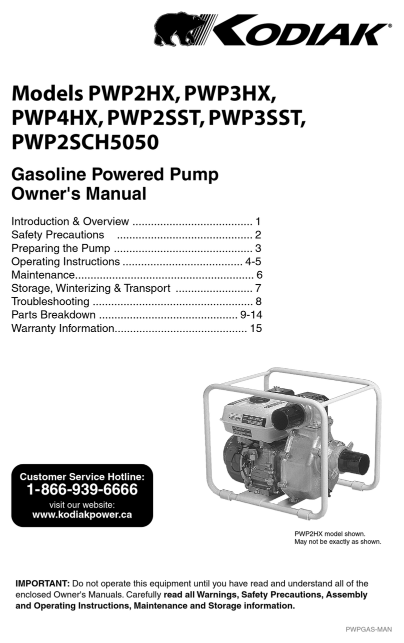 Kodiak PWP2HX owner's manual