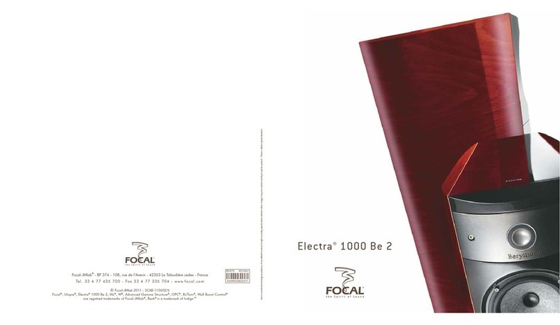 Focal ELECTRA BERYLLIUM 1000 BE manual