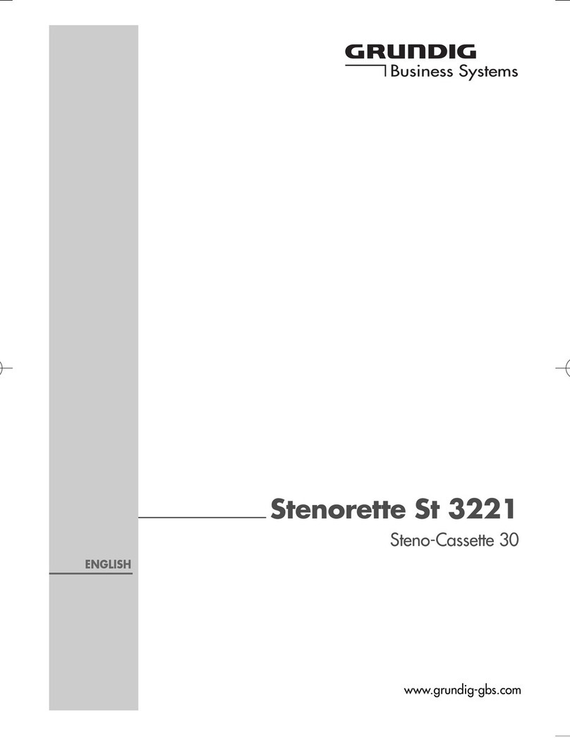 Grundig Stenorette St 3221 User manual
