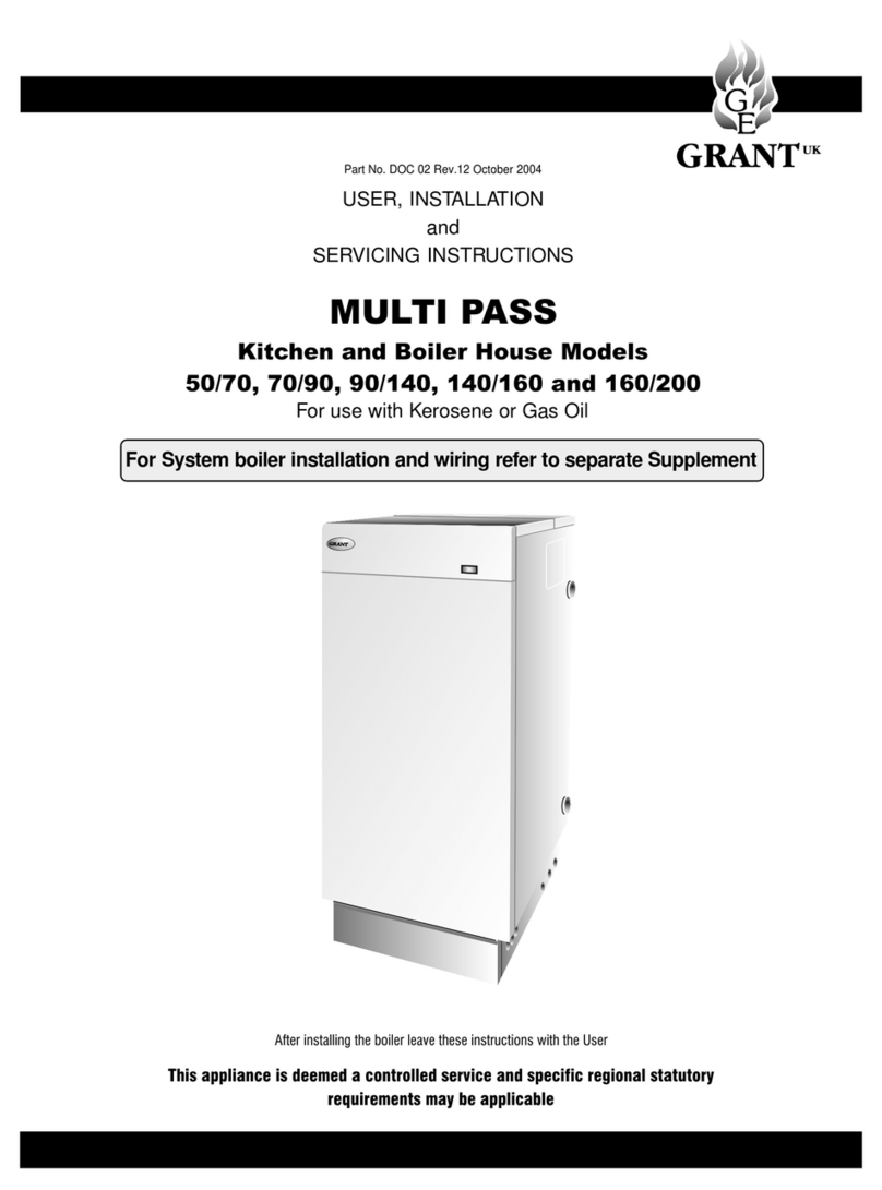 Grant 50/70 User, installation and servicing instructions