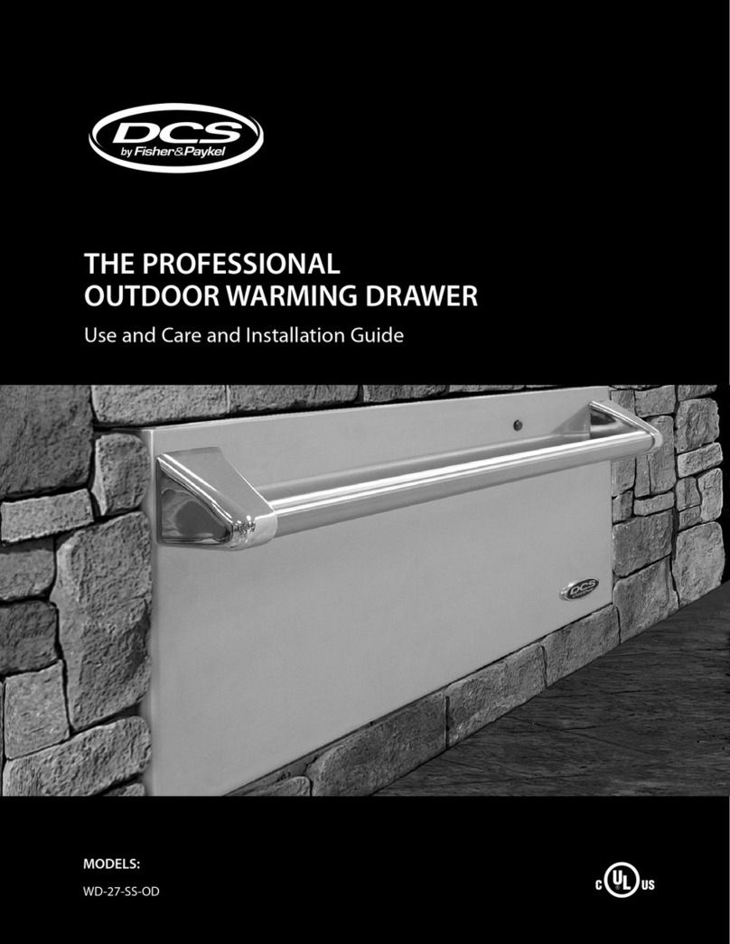 DCS WD-27-SS-OD Use and care and installation guide DCS WD-27-SS-OD Use and care and installation guide
