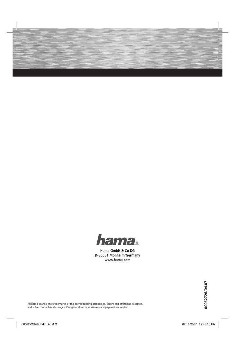 Hama 62726 Operating	 instruction