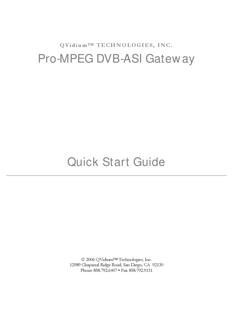 Qvidium Pro-MPEG DVB-ASI Gateway User manual