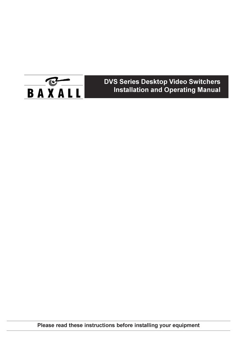 Baxall DVS14 Installation and operating manual