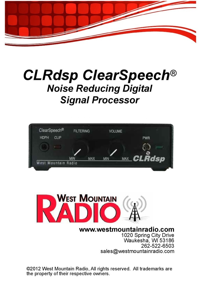West Mountain Radio CLRdsp ClearSpeech user manual