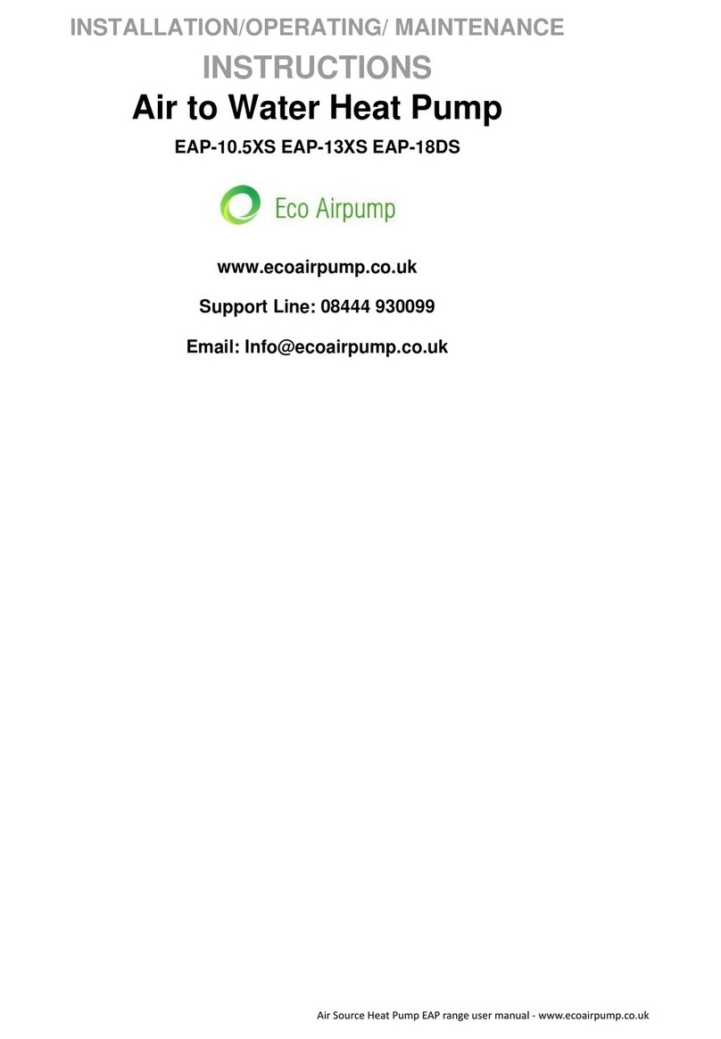 Ecoair EAP-10.5XS Installation and operating instructions