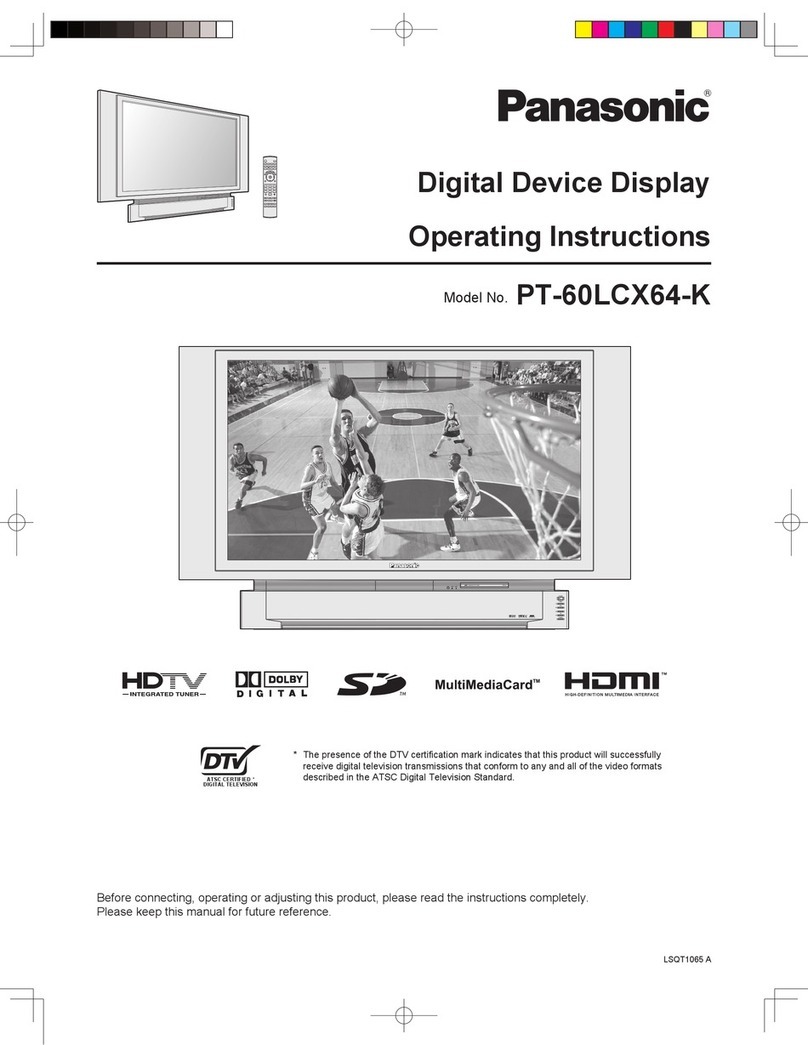Panasonic PT-60LCX64-K operating instructions